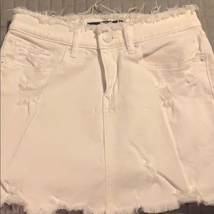 Express White denim skirt